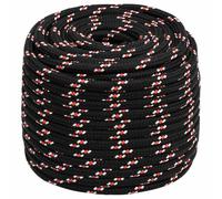 vidaXL Corde de Bateau Corde de Levage Câble d'Amarrage Ancrage Navire Lignes de Gréement Corde à Linge Noir 16 mm 100 m Polypropylène