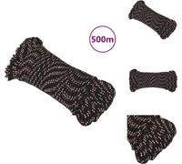 vidaXL Corde de bateau noir 5 mm 500 m Polypropylène - Cordes
