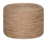 vidaXL Corde de Jute, Corde de Chanvre, Ficelle de Jute, Corde d'emballage pour Décoration Bricolage Jardinage, 50 m de Long 6 mm d'Épaisseur