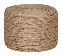 vidaXL Corde de Jute, Corde de Chanvre, Ficelle de Jute, Corde d'emballage pour Décoration Bricolage Jardinage, 100 m de Long 8 mm d'Épaisseur