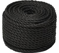 vidaXL Corde de travail noire 16 mm 100 m polypropylène