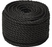 vidaXL Corde de travail noire 24 mm 50 m polypropylène
