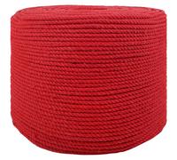 vidaXL Corde rouge 0,6 x 0,6 x 25 000 cm en coton