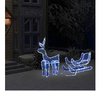 Cordon lumineux de Noël Renne et traîneau avec maille 432 LED Colourful