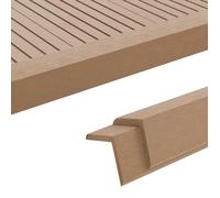 vidaXL Plinthes d'angle 5 pcs. WPC 170 cm couleur teck