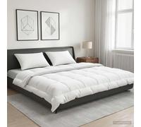 vidaXL Couette 220x260 cm Été 200 GSM Laine australienne Blanc