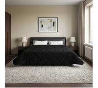 vidaXL Couette d'été 200 x 200 cm Été Noir Respirant 42026184