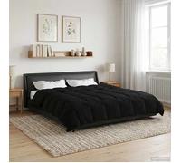 vidaXL Couette d'été 220 x 240 cm Été Microfibre (100% polyester) Noir 42025938