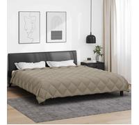 vidaXL Duvet d'hiver Gris clair 220 x 200 cm Microfibre
