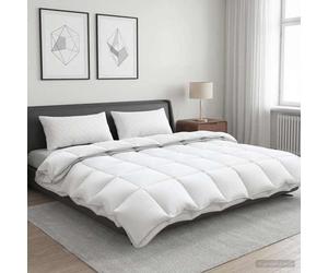 vidaXL Couette FULDA 240 x 260 cm 4 saisons 310 GSM Blanc 42042797