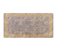 Vidaxl Coureur De Tapis Marsa Gris 100 X 200 Cm Polyester Et Pvc