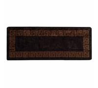 Vidaxl Coureur De Tapis Marsa Noir 100 X 250 Cm Polyester Et Pvc