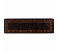 Vidaxl Coureur De Tapis Marsa Noir 100 X 300 Cm Polyester Et Pvc