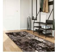 vidaXL Coureur de Tapis MARSA Noir 100 x 300 cm Polyester et PVC 42023384
