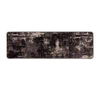 Vidaxl Coureur De Tapis Marsa Noir 100 X 400 Cm Polyester Et Pvc