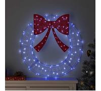 vidaXL Couronne avec des lumières à LED Bleu 75 cm Acrylique