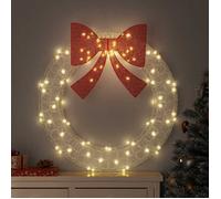 vidaXL Couronne avec des lumières à LED Blanc chaud 90 cm Acrylique
