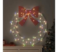 vidaXL Couronne 80 LED Multicolore 92 x 92 x 9,5 cm Acrylique