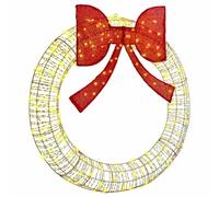vidaXL Couronne avec 150 LED Blanc chaud 121 x 121 x 10 cm PET