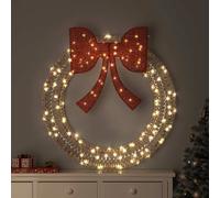 vidaXL Couronne avec 150 LED Blanc chaud 120 cm PET