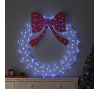 vidaXL Couronne avec 150 LED Bleu 120 cm Acrylique