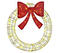 vidaXL Couronne avec 60 LED Blanc chaud 76 x 76 x 8 cm PET