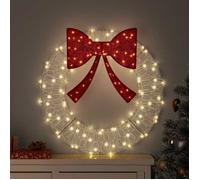 vidaXL Couronne avec 60 LED Blanc chaud 76 x 76 x 8,5 cm Acrylique