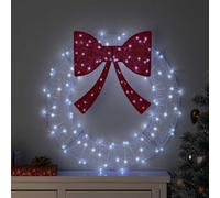 vidaXL Couronne avec 60 LED Blanc froid 76 x 76 x 8,5 cm Acrylique
