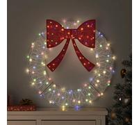 vidaXL Couronne avec 60 LED Multicolore 76 x 76 x 8,5 cm Acrylique