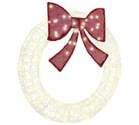 vidaXL Couronne avec des lumières à LED Blanc chaud 90 cm Acrylique