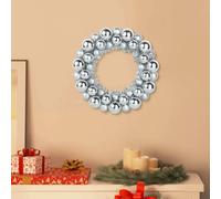 vidaXL Couronnes de Boules de Noël 2 pcs Argent 33 x 33 x 7 cm