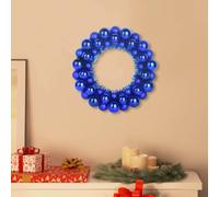 vidaXL Couronnes de Boules de Noël 2 pcs Bleu 33 x 33 x 7 cm