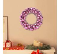 vidaXL Couronnes de Boules de Noël 2 pcs Rose 33 x 33 x 7 cm