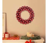 vidaXL Couronnes de Boules de Noël 2 pcs Rouge 33 x 33 x 7 cm