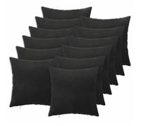 vidaXL Coussin avec oreiller HEERLEN 12 pièces Noir Velours 924510