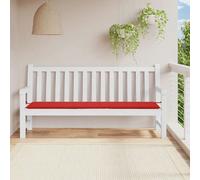 vidaXL Coussin banc de jardin rouge 200x50x3 cm