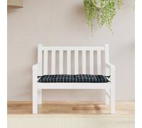 vidaxl Coussin de Banc de Jardin Carreaux Noir