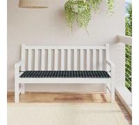 vidaXL Coussin de Banc de Jardin, Galette de Chaise Antidérapante, Décoration Terrasse Patio Salle de Séjour, Carreaux Noir 361158 Noir G