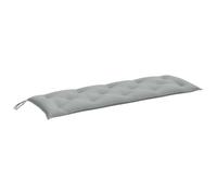 vidaXL Coussin de banc de jardin d'extérieur 150x50x7 cm Gris clair mélangé Tissu