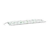 vidaXL Coussin de Banc de Jardin Motif de Feuilles 150x50x7 cm