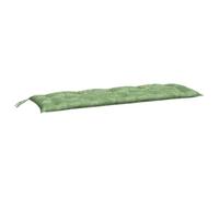 vidaXL Coussin de banc de jardin Motif de feuilles Tissu Oxford 150x50x7 cm Vert
