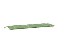 vidaXL Coussin de banc de jardin motif de feuilles tissu Oxford 180x50x7 cm Vert