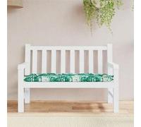vidaXL Coussin de banc de jardin motif feuilles – Siège terrasse intérieur/extérieur