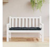 vidaXL Coussin de Banc de Jardin Noir 120x50x7 cm