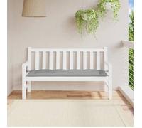 vidaXL Coussin de Banc de Jardin, Revêtement de Banc avec Jeux de Cordes, Coussin d'Extérieur Imperméable, Gris 150x50x7 cm Tissu Oxford