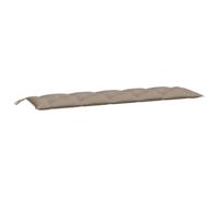 vidaXL Coussin de Banc de Jardin, Revêtement de Banc avec Jeux de Cordes, Coussin d'Extérieur Imperméable, Taupe 180x50x7 cm 361629 Blanc