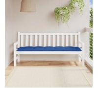 vidaXL Coussin de banc de jardin Revêtement à cordes Imperméable Tissu Oxford Bleu royal 180x50x7 cm
