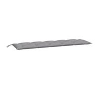 vidaXL Coussin de banc de jardin Revêtement avec cordes imperméable Gris 180x50x7 cm Oxford