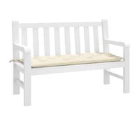 vidaXL Coussin de Banc de Jardin, Revêtement de Banc avec Jeux de Cordes, Coussin d'Extérieur Imperméable, Crème 120x50x7 cm 361585