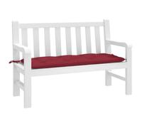 vidaXL Coussin de banc Revêtement avec jeux de cordes, Imperméable, Rouge bordeaux 120x50x7 cm